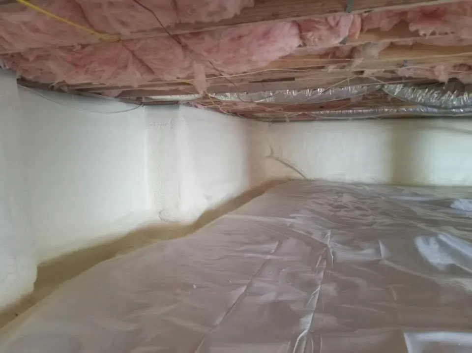 Crawl space encapsulation with closed-cell spray foam for Attic Insulation in Sky Lake